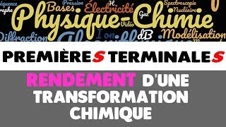 18 RENDEMENT DUNE TRANSFORMATION CHIMIQUE [upl. by Eberta932]