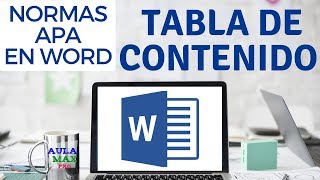 Tabla de Contenido en Word con Normas APA [upl. by Giraldo226]