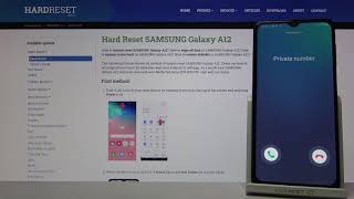 SAMSUNG Galaxy A12 Incoming Call [upl. by Initirb323]