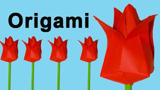 Como Hacer Flores De Papel Origami Fácil [upl. by Ariec]