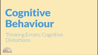 CBT What Are Cognitive Distortions [upl. by Eiznikam]