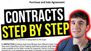 How to Fill Out CONTRACTS Purchase and Sales Agreement and Assignments  Wholesaling Real Estate [upl. by Ykcaj]