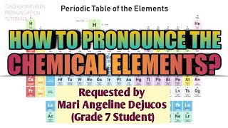 HOW TO PRONOUNCE THE 118 ELEMENTS IN PERIODIC TABLE  Teacher Maureen [upl. by Home]