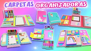 5 DIY CARPETAS ORGANIZADORAS  Folders de Cartón 😜  Manualidades aPasos [upl. by Nanam]