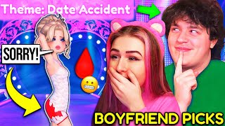 My BOYFRIEND Picks My THEMES For VALENTINES DAY In DRESS TO IMPRESS  ROBLOX [upl. by Helmer827]