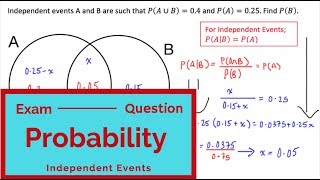 Independent Events and Conditional Probability Example [upl. by Amberly]