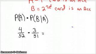 Dependent Events Conditional Probability [upl. by Anaidiriv]