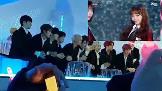 181210 WANNA ONE Reaction To IZONEs cover of Energetic  MAMA 2018 [upl. by Latnahc]