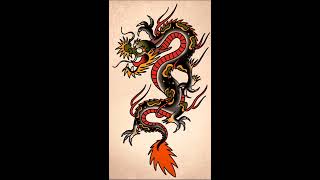 How to draw a Easy Dragon Tattoo By a Tattoo Artist [upl. by Nilahs]