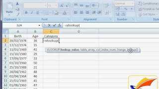 Categorising Excel Data using VLOOKUP [upl. by Eimia380]