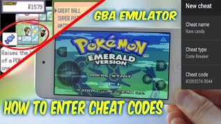 How To Enter Cheat Codes Into GBA Emulator Pokemon Emerald [upl. by Haram]