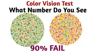 What number do you see   90 Fail  Color Vision Test [upl. by Chita256]