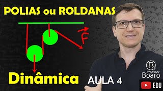 POLIAS ou ROLDANAS  DINÃ‚MICA  TEORIA  EXERCÃCIOS  AULA 4 [upl. by Ylebmik]