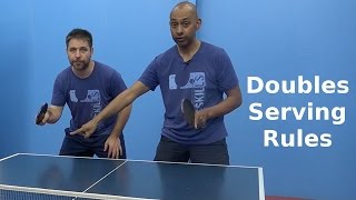 Doubles Serving Rules  Table Tennis  PingSkills [upl. by Anairdna615]