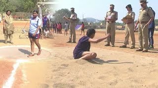 Girl Police Physical Selection Process Video  Distodaynews [upl. by Emyam]