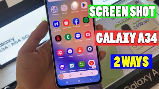 SAMSUNG GALAXY A34 2 WAYS TO TAKE SCREENSHOTS [upl. by Frydman]