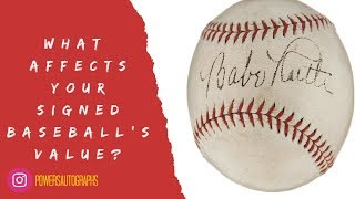 What Affects An Autographed Baseballs Value [upl. by Atneuqal849]