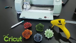 🌼 Como hacer FLORES 3D en CRICUT  TIPS  3d FLOWERS [upl. by Eciralc841]