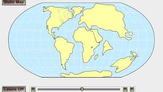 Pangea and Continental Drift 2 Animation [upl. by Meuse850]