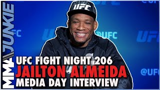 Jailton Almeida wants to be like Khabib and Khamzat Chimaev  UFCVegas55 media day [upl. by Plumbo]