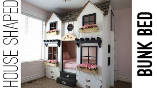 How to Build a DIY House Bunk Bed [upl. by Salene]