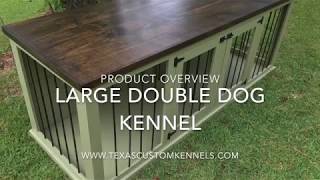 Large Double Dog Kennel  Product Overview  Texas Custom Kennels [upl. by Halyhs]