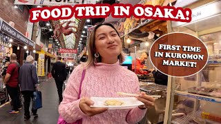 Food Trip in Osaka Kuromon Market  Laureen Uy [upl. by Stier]