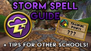 Wizard101 Lvl 1100 Storm Spell Guide  Tips and Tricks for ALL Schools [upl. by Yentyrb]