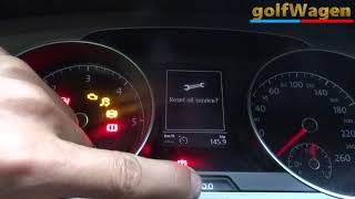 VW Golf 7 service reset [upl. by Assile]