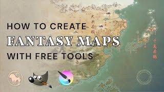 How to Create Fantasy Maps with Free Tools GIMP Krita [upl. by Louisette426]