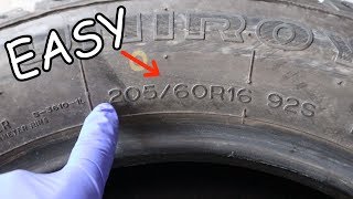 How to read a Tire Size EASY [upl. by Lonnard]