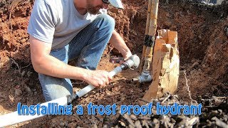 Installing A Frost Proof Hydrant [upl. by Babbie]