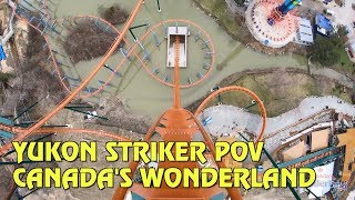 Yukon Striker Roller Coaster POV at Canadas Wonderland [upl. by Ainoda]