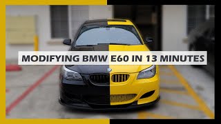 MODIFYING BMW E60 IN 13 MINUTES [upl. by Ilyah]