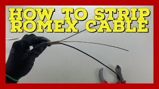 How To Strip 2Wire Romex Cable  The Electrical Guide 2019 [upl. by Valry]