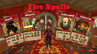 Wizard101 All Fire Spells Level 1160 2023 [upl. by Shay240]