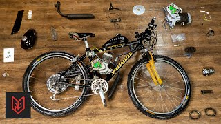 How to Build a 2Stroke Motorized Bicycle in 6 Minutes [upl. by Klaus515]