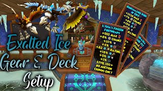 Wizard101 EXALTED ICE GEAR amp DECK SETUP LEVEL 100 [upl. by Espy453]