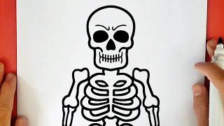 HOW TO DRAW A SKELETON [upl. by Igenia]