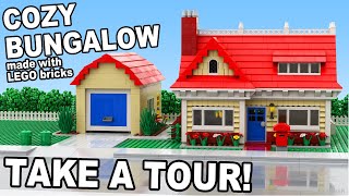 LEGO Cozy Bungalow Custom Build MOC Tour [upl. by Eisenstark]