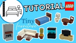 Tiny LEGO Builds Micro House Furniture  Tutorial [upl. by Aldin756]