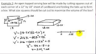 Solving Optimization Problems using Derivatives [upl. by Rhyner474]