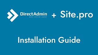 DirectAdmin Website Builder — Sitepro plugin installation guide [upl. by Etnaud]