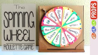 THE ROULETTE GAMEHow to make a spinning wheel out of cardboard  Edu Props [upl. by Hymen785]