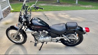 Yamaha V Star 250 project bike overview first ride review [upl. by Nivac782]