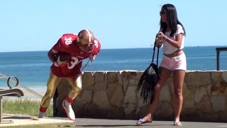 Jarryd Hayne Plays Football in Public Extras [upl. by Trinia691]