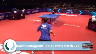 Most Outrageous Table Tennis Match EVER [upl. by Ellenod792]