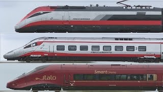 Train Spotting  Frecciarossa Frecciargento Italo amp others on high speed line [upl. by Htbazile]