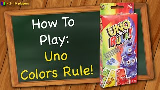 How to play Uno Colors Rule [upl. by Corneille834]