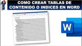 Tablas de contenidos en Word indices [upl. by Anthiathia]